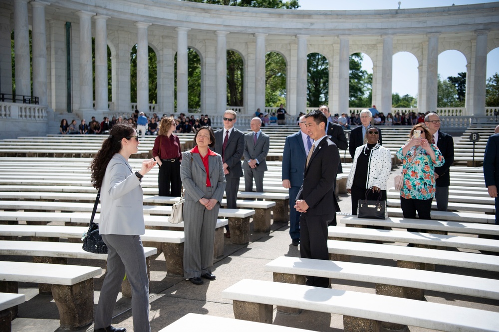 Members of the American Battlefield Monuments Commission (ABMC) Visit Arlington National Cemetery