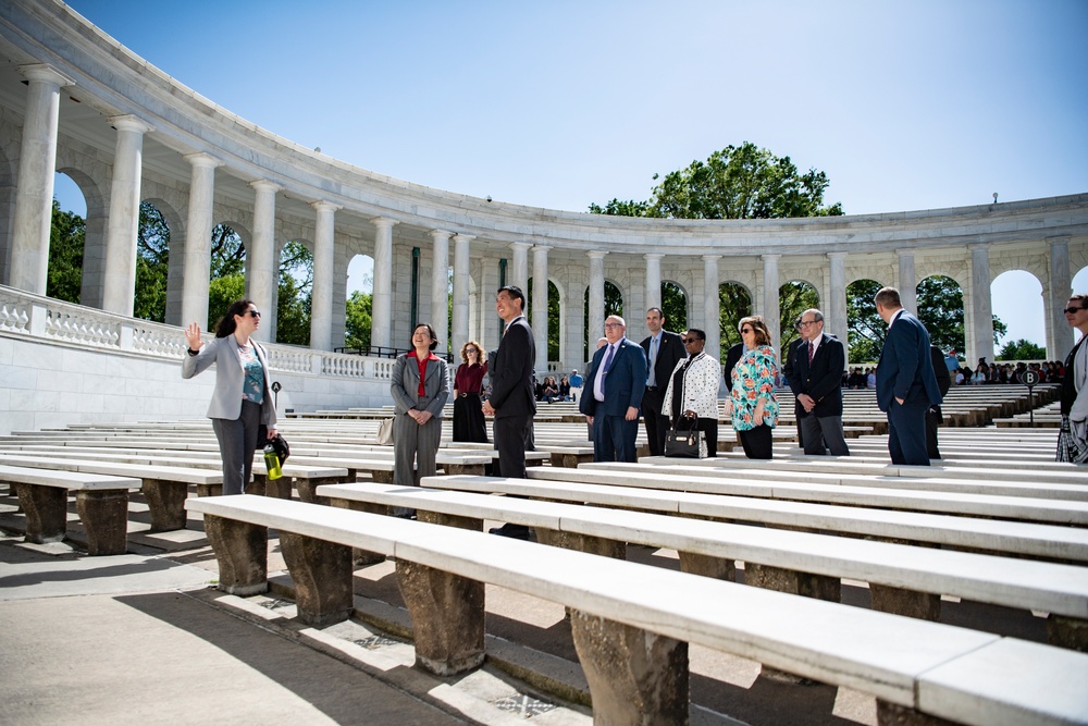 Members of the American Battlefield Monuments Commission (ABMC) Visit Arlington National Cemetery