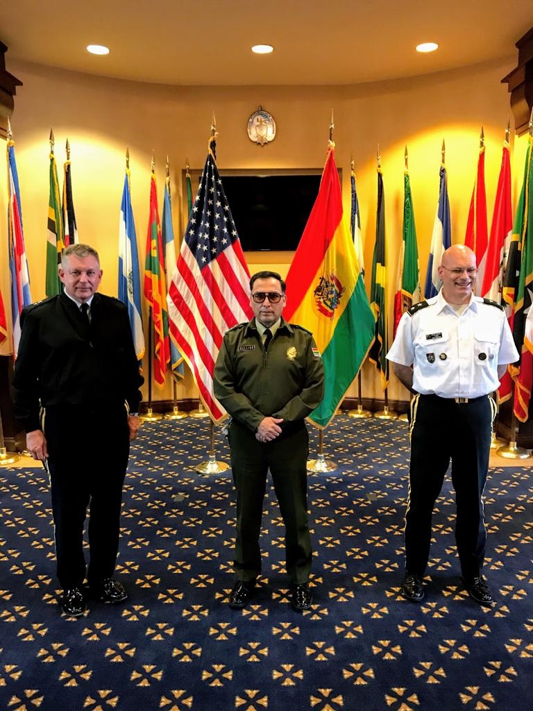 MSNG Adjutant General Visits Bolivian Police Attaché at IADC