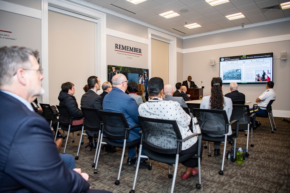 Members of the American Battlefield Monuments Commission (ABMC) Visit Arlington National Cemetery