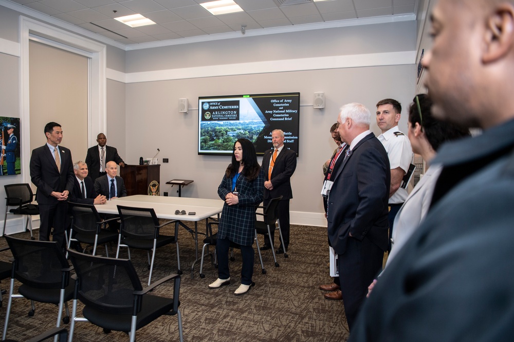 Members of the American Battlefield Monuments Commission (ABMC) Visit Arlington National Cemetery