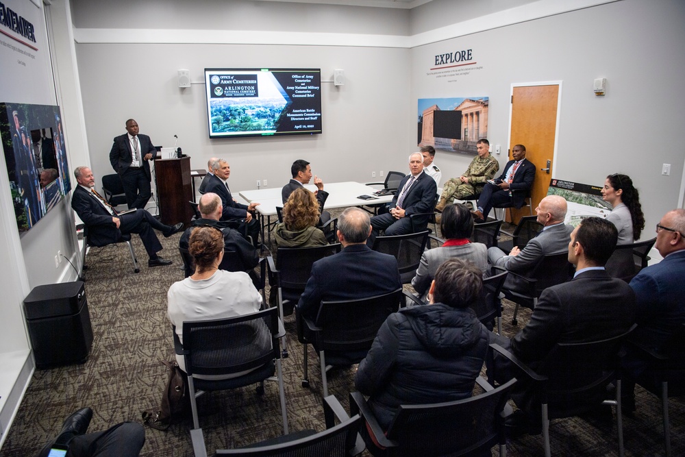 Members of the American Battlefield Monuments Commission (ABMC) Visit Arlington National Cemetery