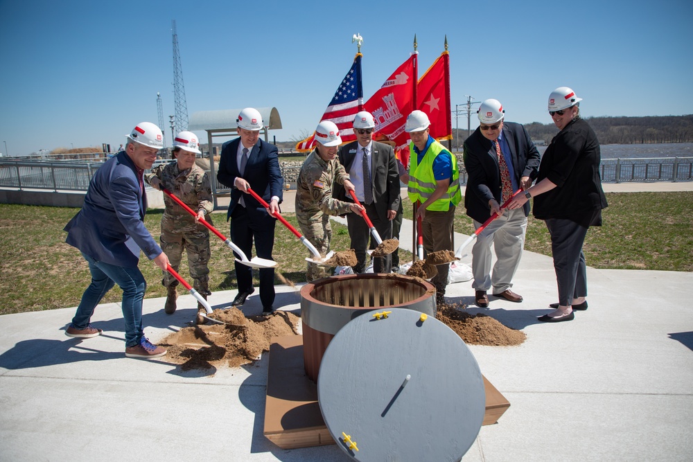 Locks and Dam 14 Mooring Cell Groundbreaking Ceremony