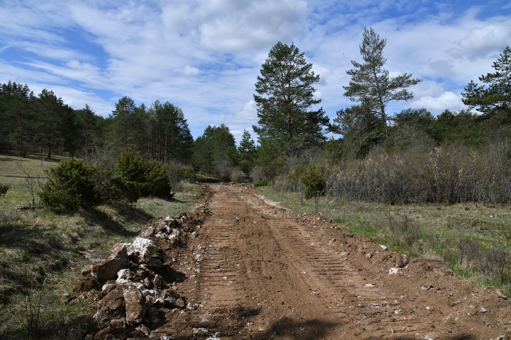 Engineers Combine Road Building