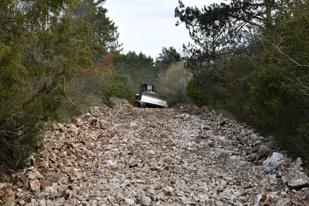 Engineers Combine Road Building