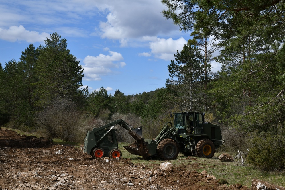 Engineers Combine Road Building