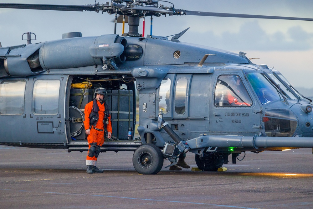 305th Rescue Squadron leads first joint training with Coast Guard Advanced Helicopter Rescue School