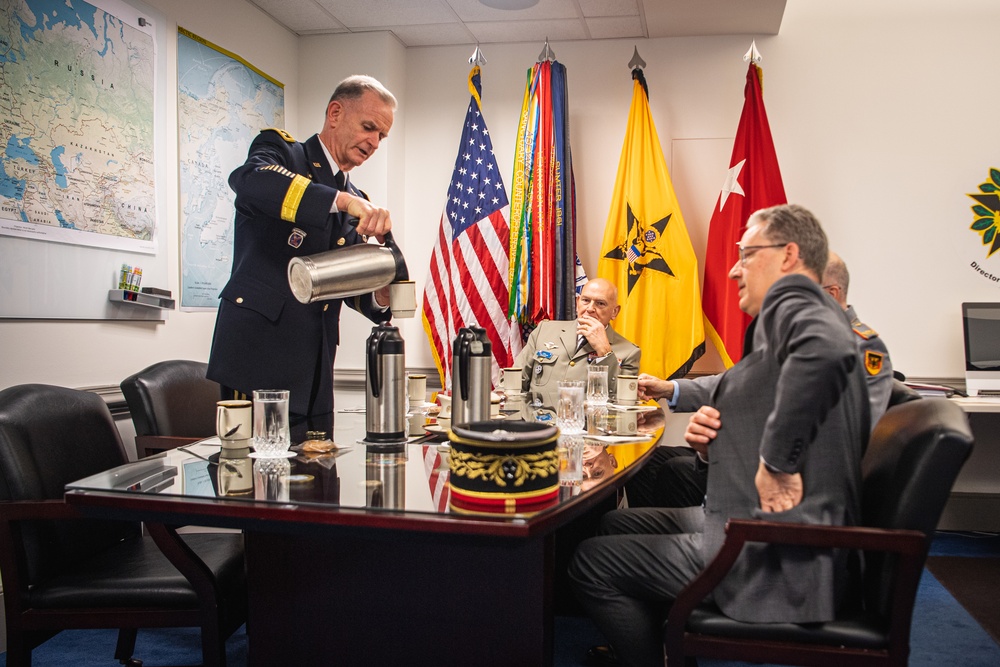 Director of the Army Staff hosts Office Call with NATO Defense College Commandant