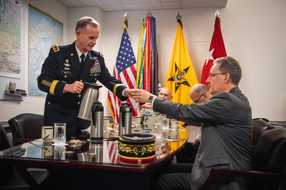 Director of the Army Staff hosts Office Call with NATO Defense College Commandant