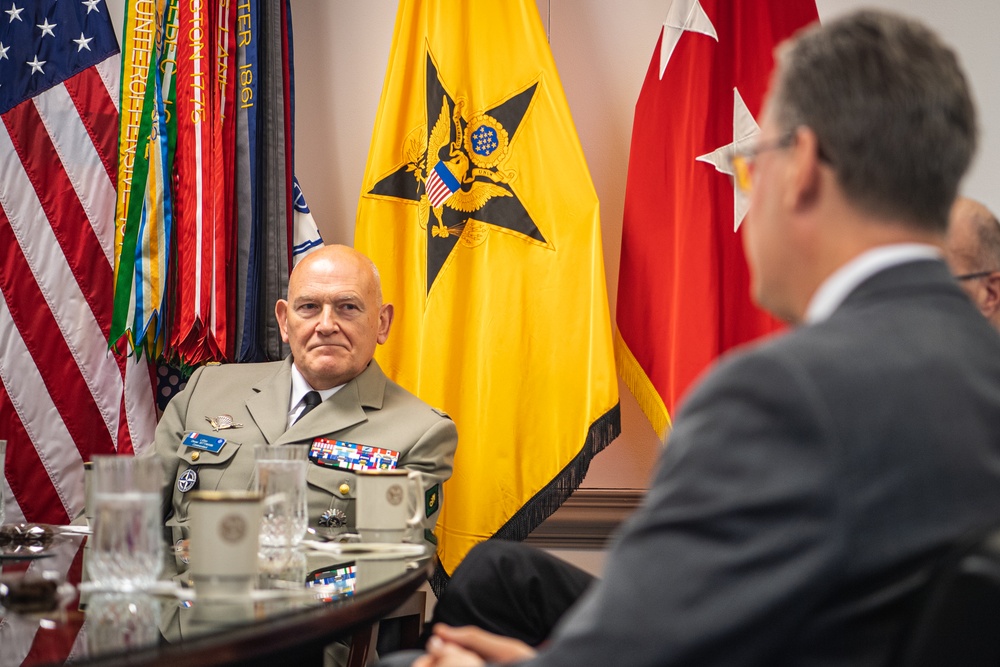 Director of the Army Staff hosts Office Call with NATO Defense College Commandant