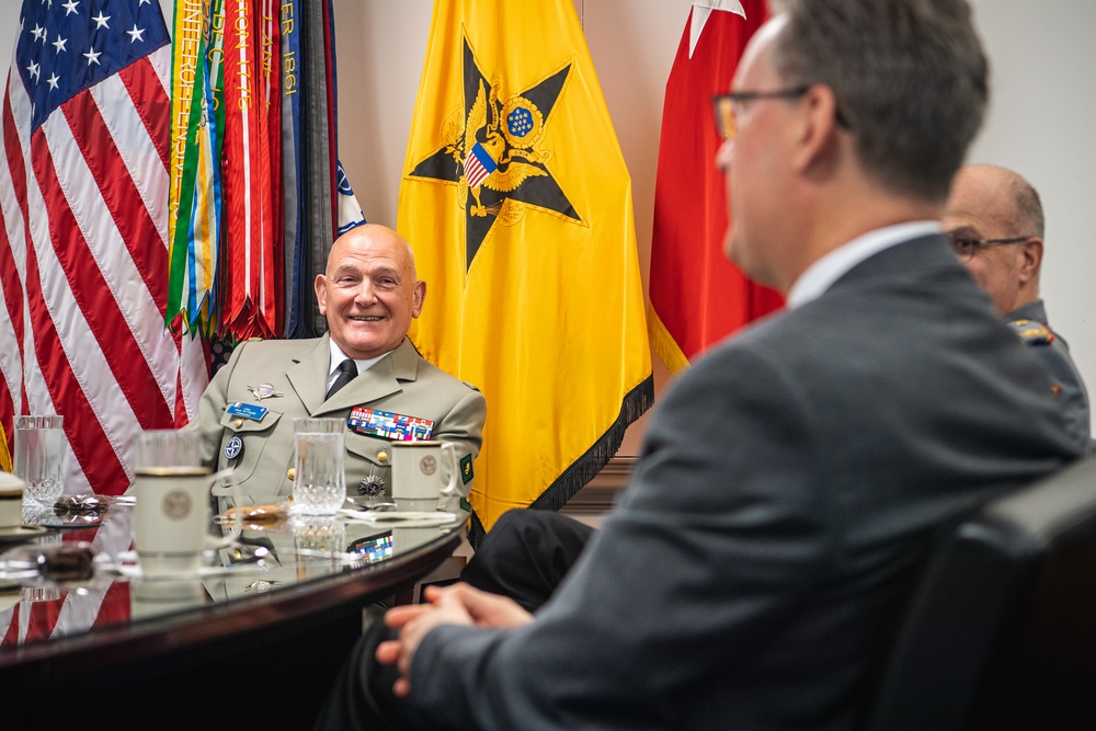 Director of the Army Staff hosts Office Call with NATO Defense College Commandant