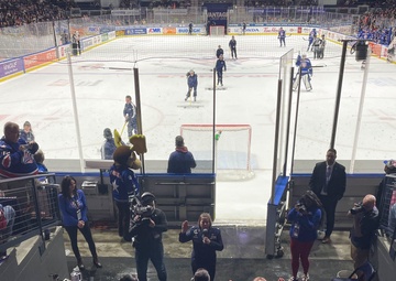 Recruiters participate in Rochester, NY hockey game