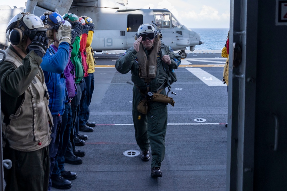 Carrier Strike Group 4 Visits USS Bataan