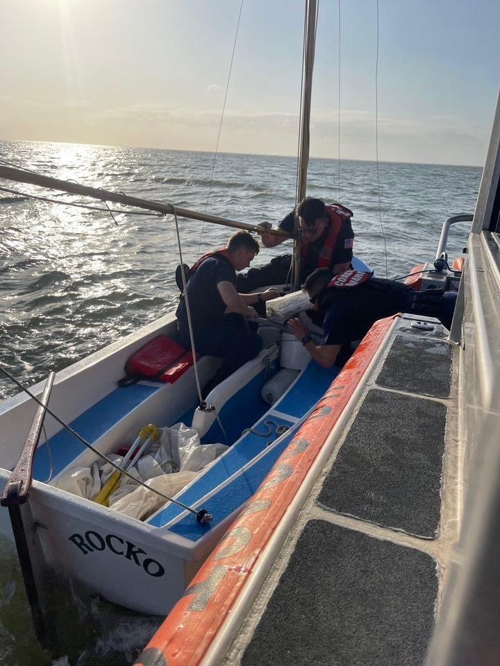Coast Guard assists 1 aboard sailboat taking on water near Galveston, Texas