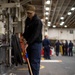 USS BATAAN Sailor Cleans