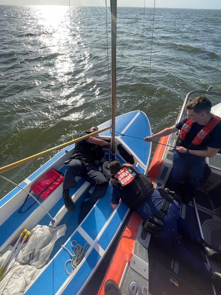 Coast Guard assists 1 aboard sailboat taking on water near Galveston, Texas