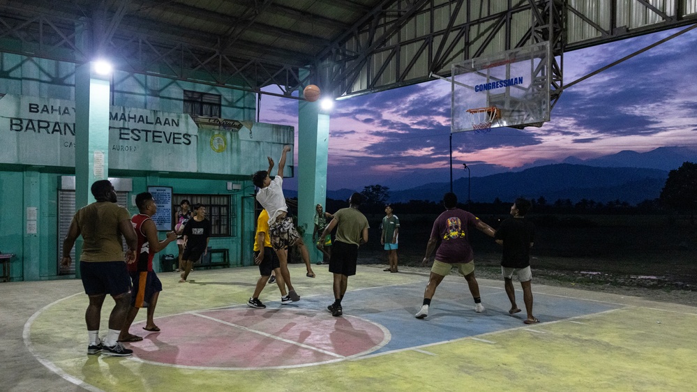 Basketball Tournament between U.S. service members and Philippine Navy