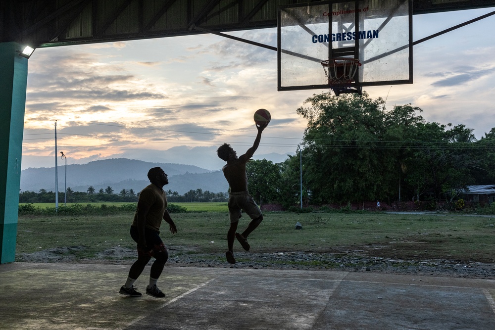 Basketball Tournament between U.S. service members and Philippine Navy