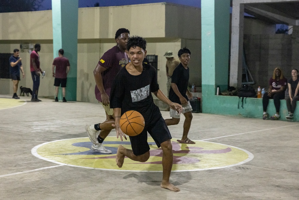 Basketball Tournament between U.S. service members and Philippine Navy