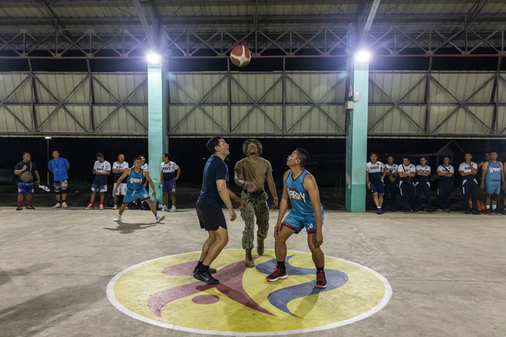 Basketball Tournament between U.S. service members and Philippine Navy