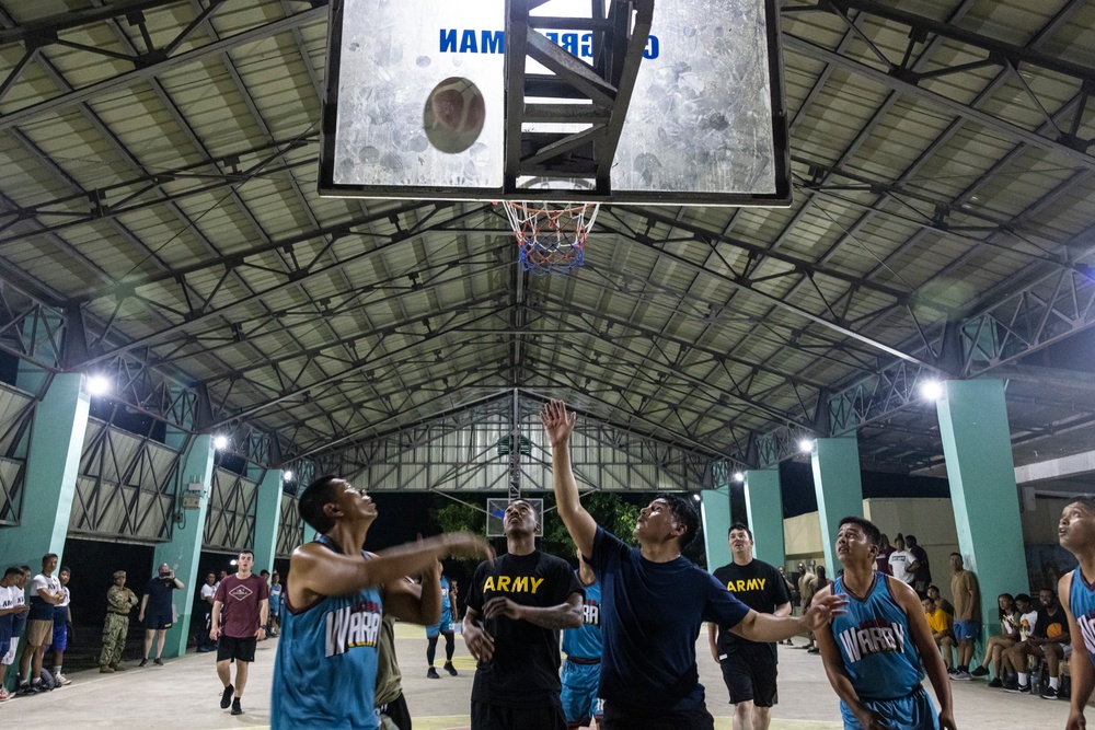 Basketball Tournament between U.S. service members and Philippine Navy