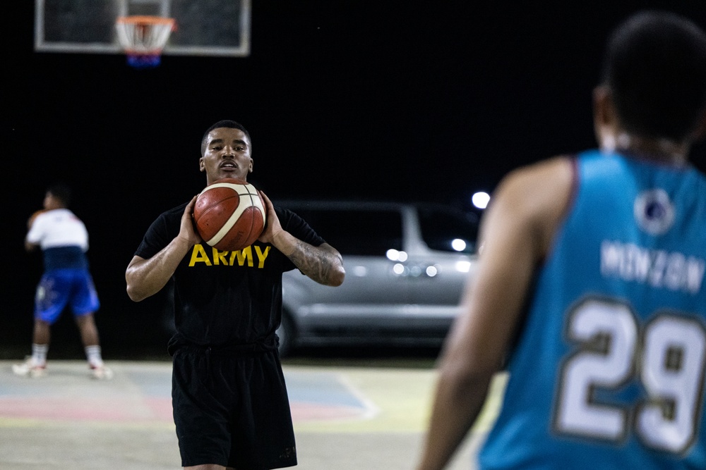 Basketball Tournament between U.S. service members and Philippine Navy