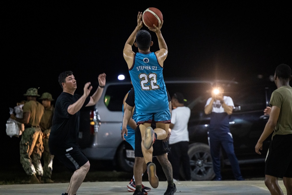 Basketball Tournament between U.S. service members and Philippine Navy