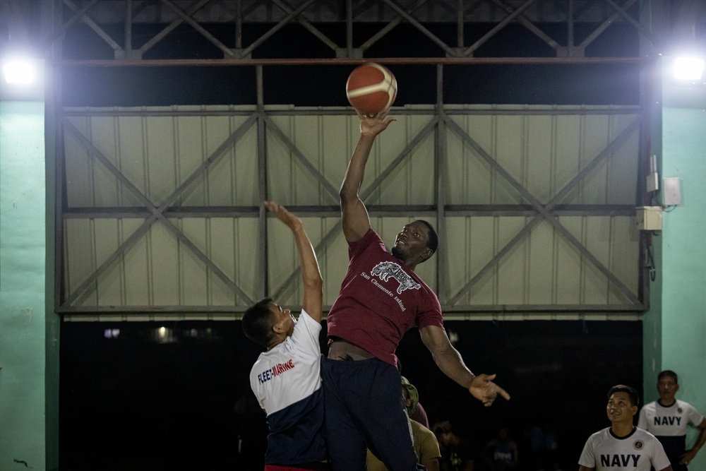 Basketball Tournament between U.S. service members and Philippine Navy