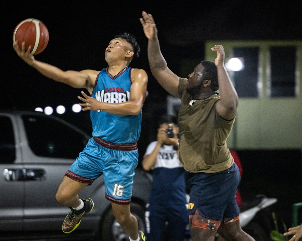 Basketball Tournament between U.S. service members and Philippine Navy