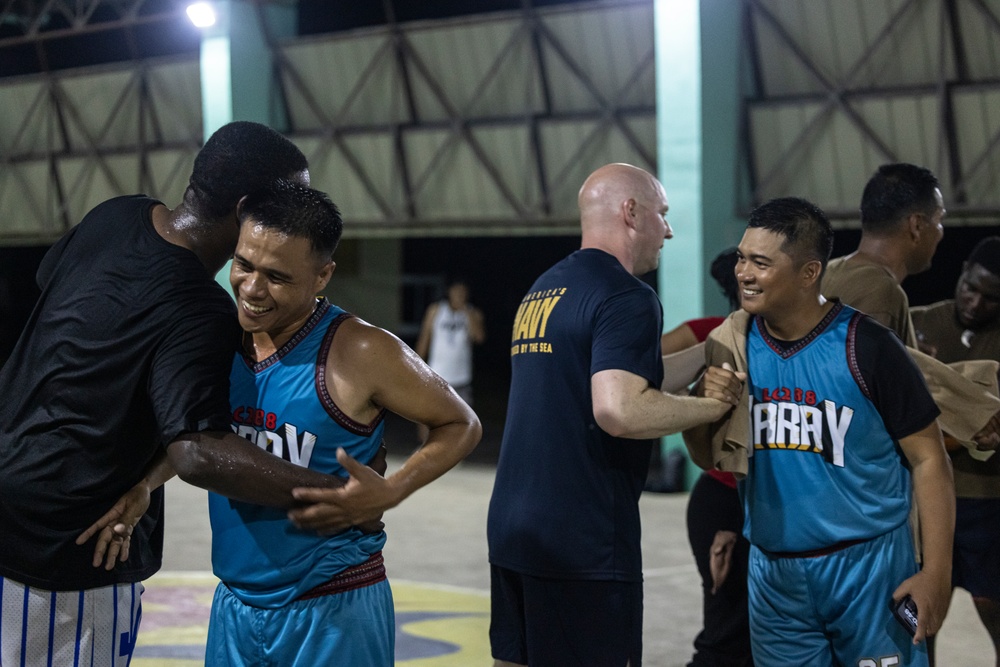 Basketball Tournament between U.S. service members and Philippine Navy