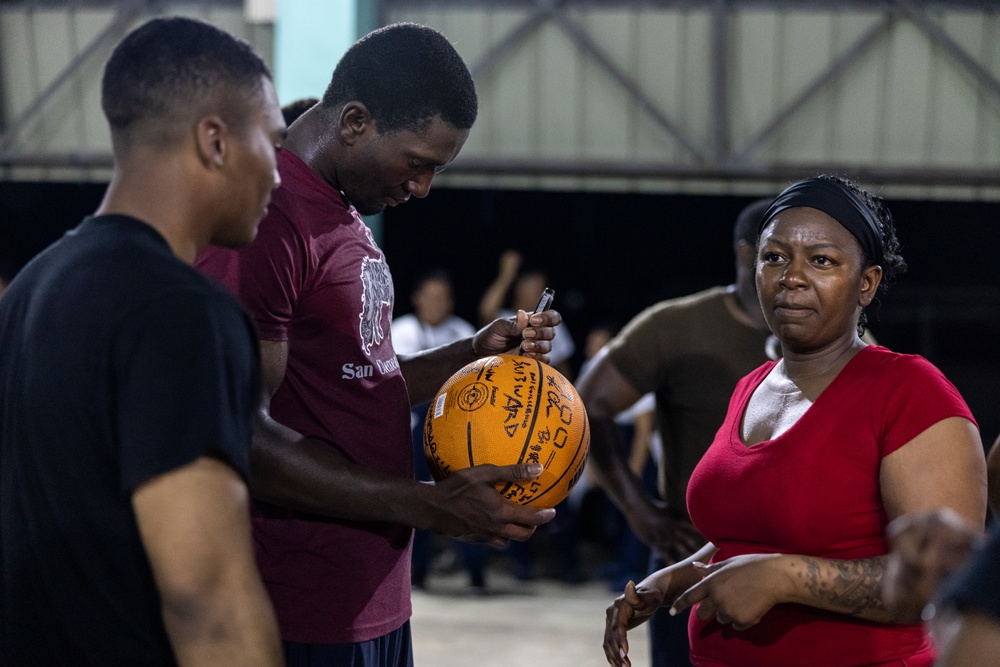 Basketball Tournament between U.S. service members and Philippine Navy