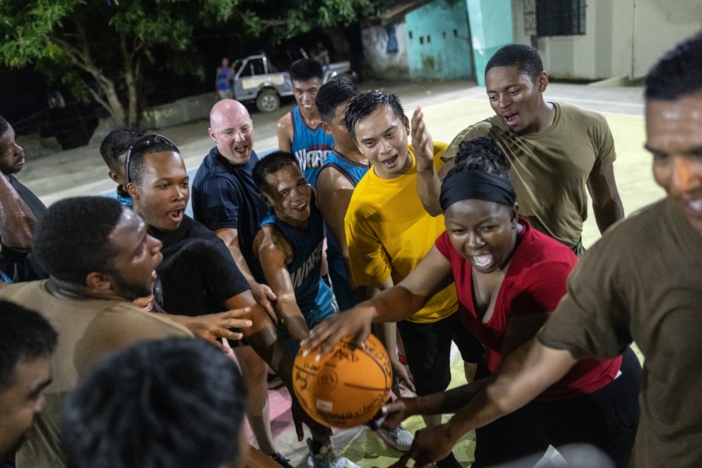 Basketball Tournament between U.S. service members and Philippine Navy