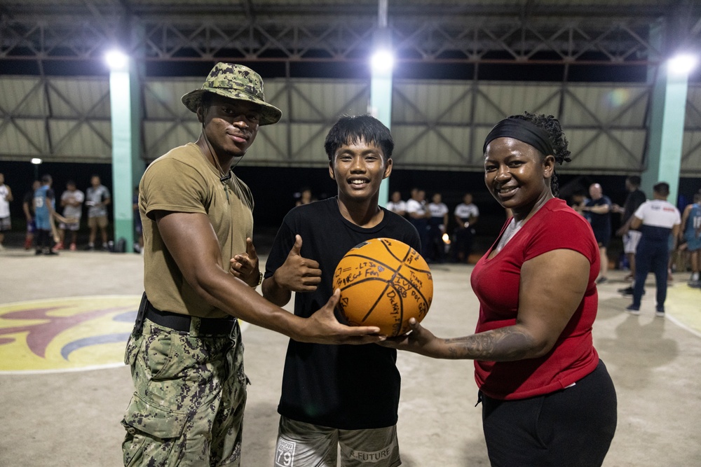 Basketball Tournament between U.S. service members and Philippine Navy