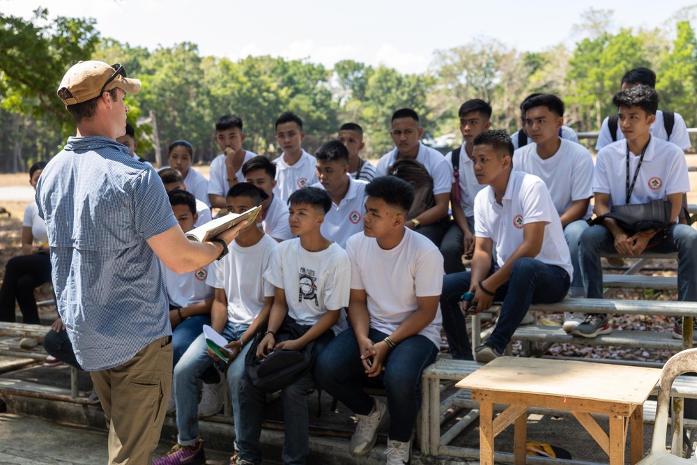 Balikatan 23 | 3rd CAG speaks with Filipino Students, Antique, Philippines