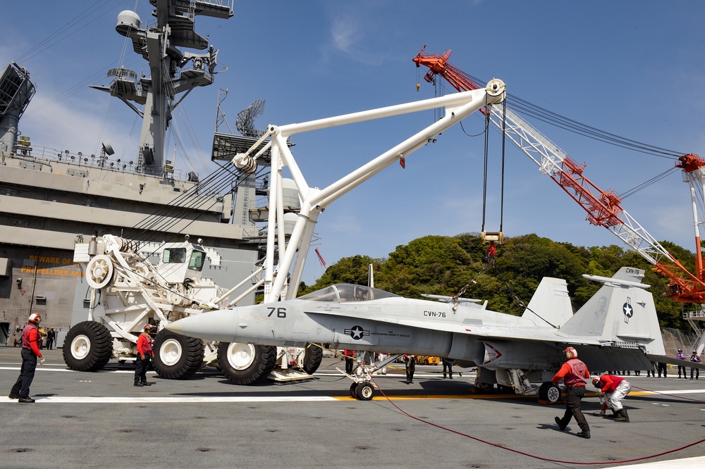 USS Ronald Reagan (CVN 76) Sailors conduct general quarters drill