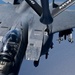 KC-135 Stratotanker refuels F-15E Strike Eagles