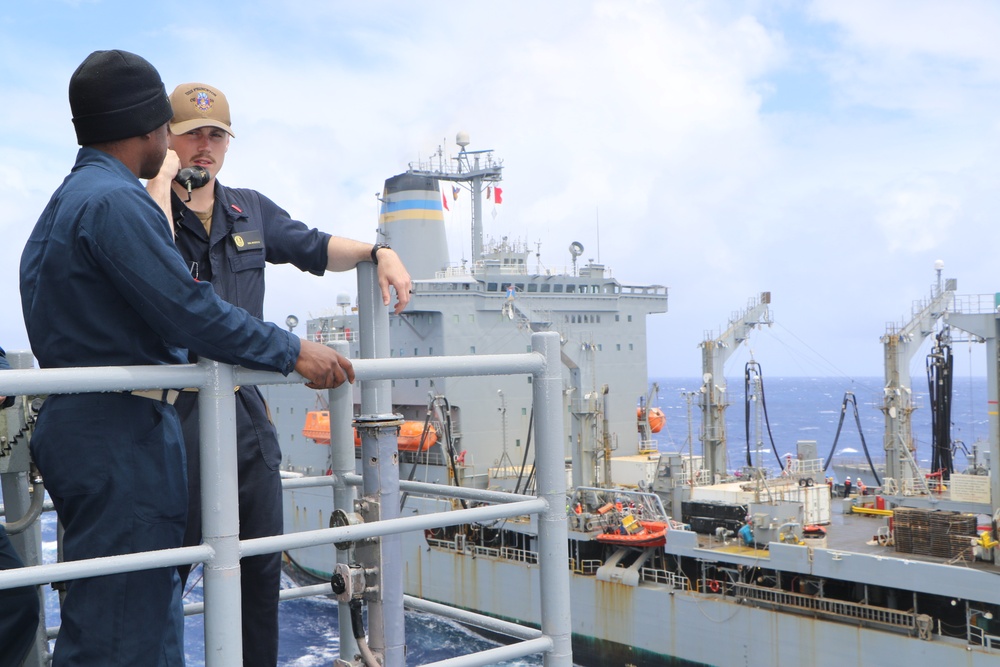 USS Princeton (CG 59) Conducts Replenishment-at-Sea with USNS Pecos (T-AO 197)