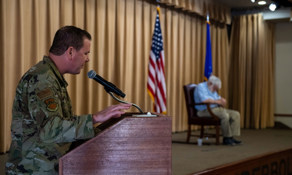 Holocaust survivor Werner Salinger visits Luke AFB