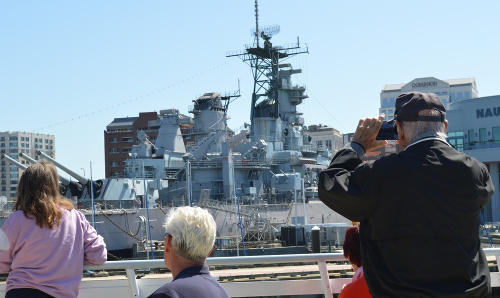 Battleship Wisconsin veteran during Volunteer Appreciation Week