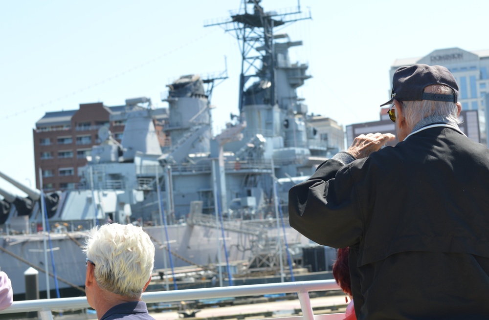 Battleship Wisconsin veteran during Volunteer Appreciation Week