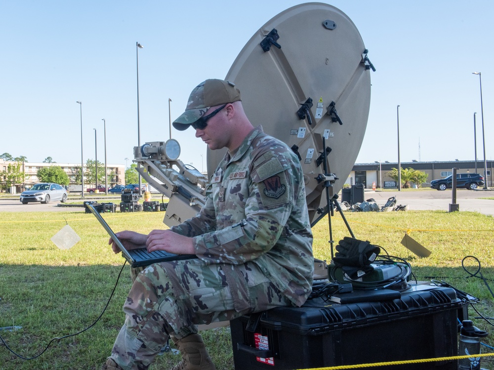Senior Airman Proffit with Combat Communications