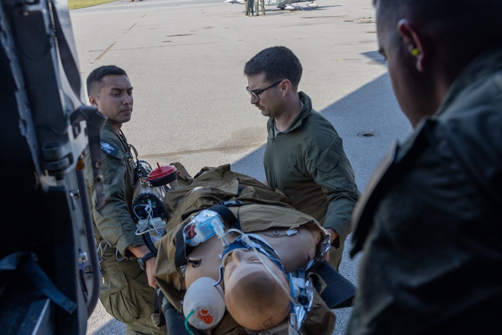 2nd Medical Battalion Conducts En Route Care Exercise Aboard C-146A Wolfhound