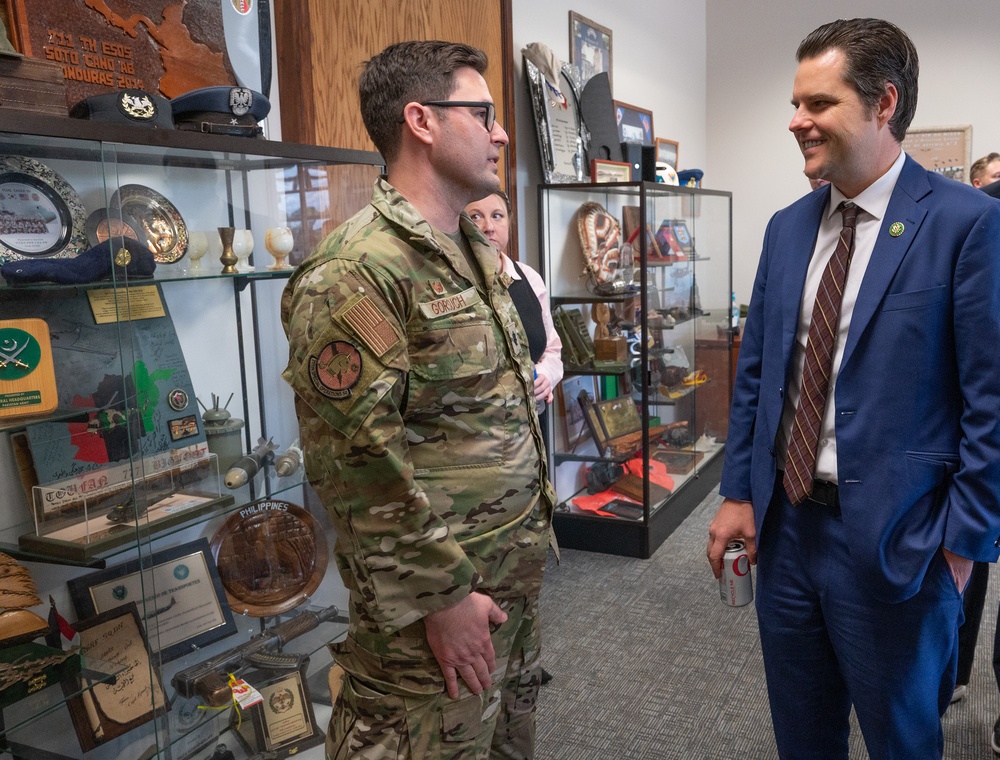 Congressman Gaetz visits Duke Field