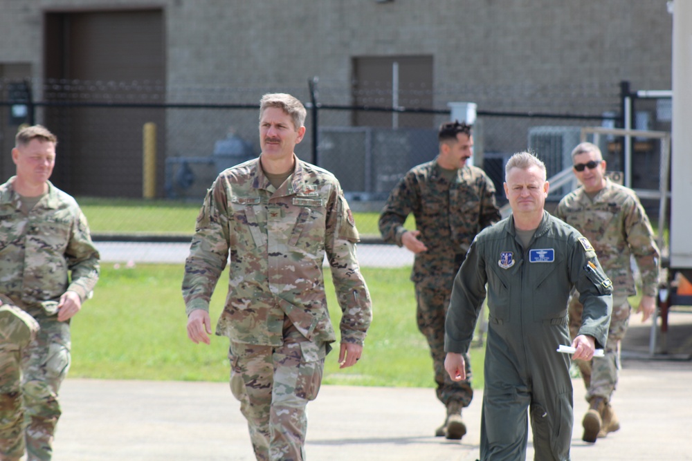 Col. Butler and Brig. Gen. Stratton touring Key Field