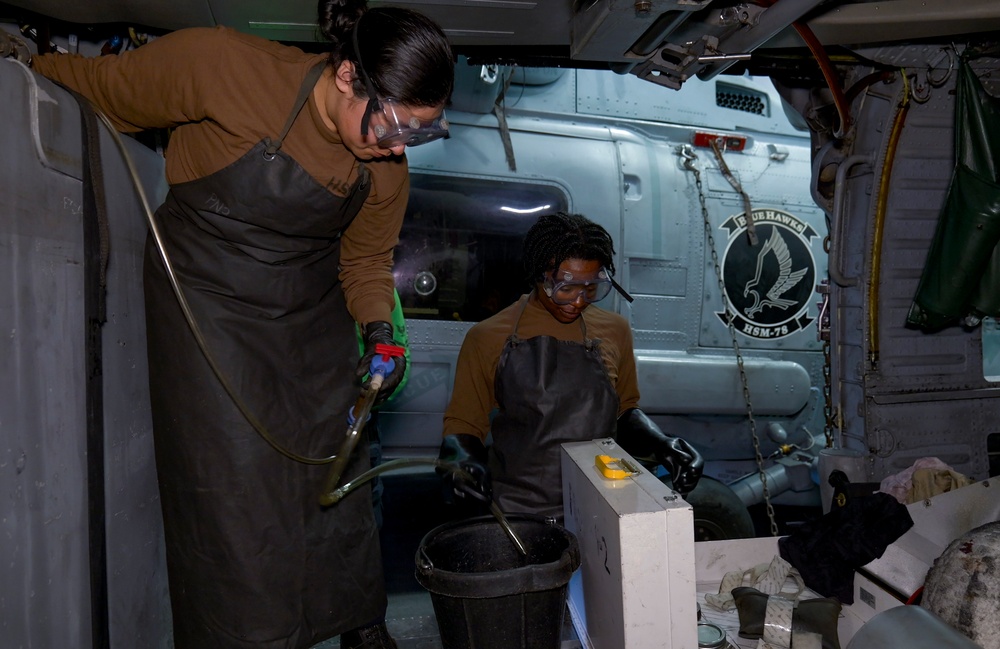 Sailors onboard USS Carl Vinson (CVN70) Conduct Daily Operations