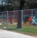 Floor replacement at Fort McCoy's Pine View Campground playground