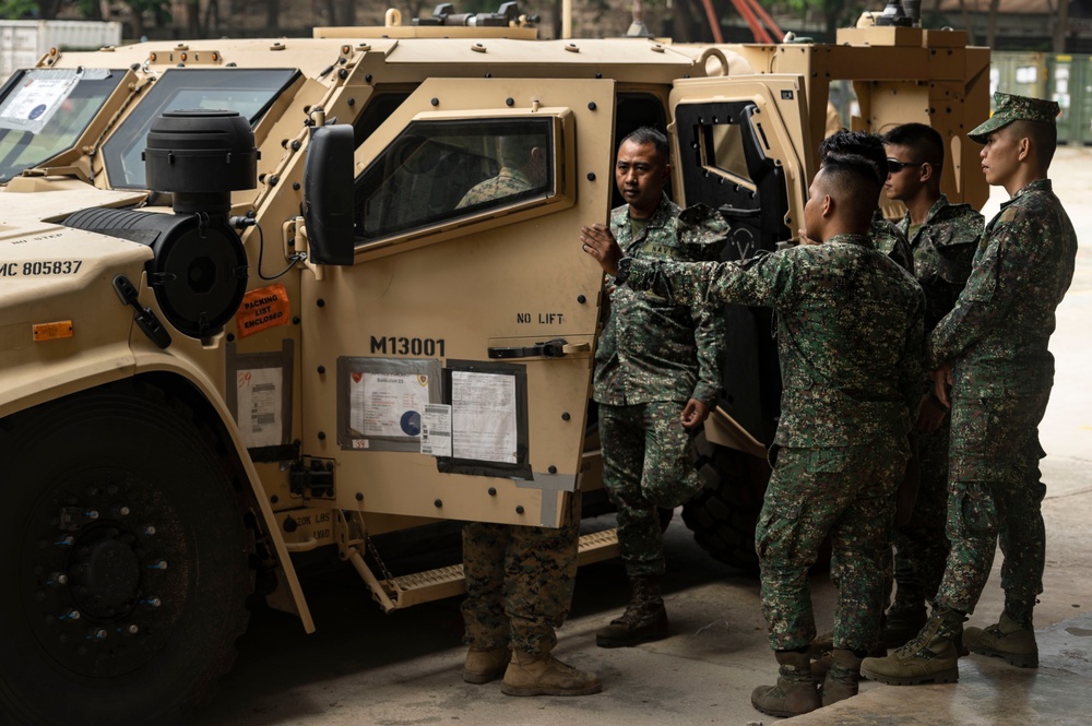 Balikatan 23 | U.S. Marines conduct Joint Light Tactical Vehicle familiarization training at Marine Base Gregorio Lim