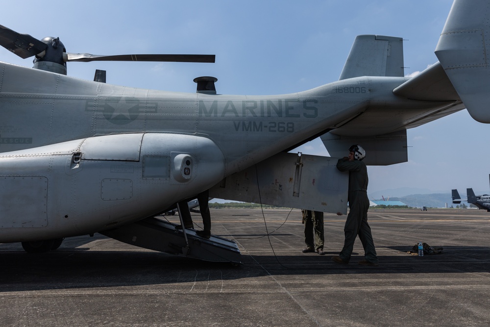 Balikatan 23 | VMM 268 Resupply Aboard SS Curtiss