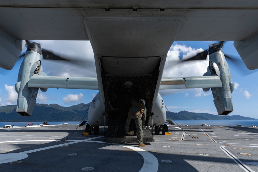 Balikatan 23 | VMM 268 Resupply Aboard SS Curtiss