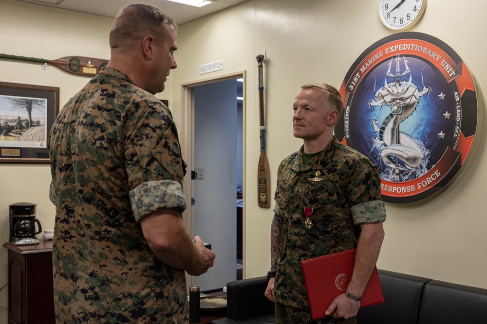 Sgt. Maj. Joshua Smith Receives the Legion of Merit at 31st MEU